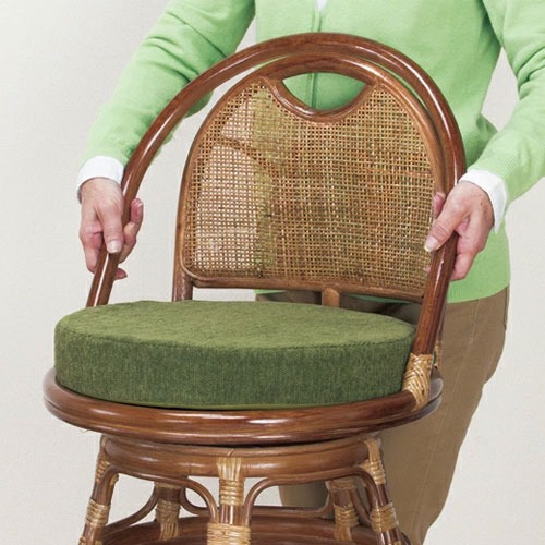 東京ラタン 天然籐回転チェア ミドルタイプ｜ファミリー・ライフ公式通販