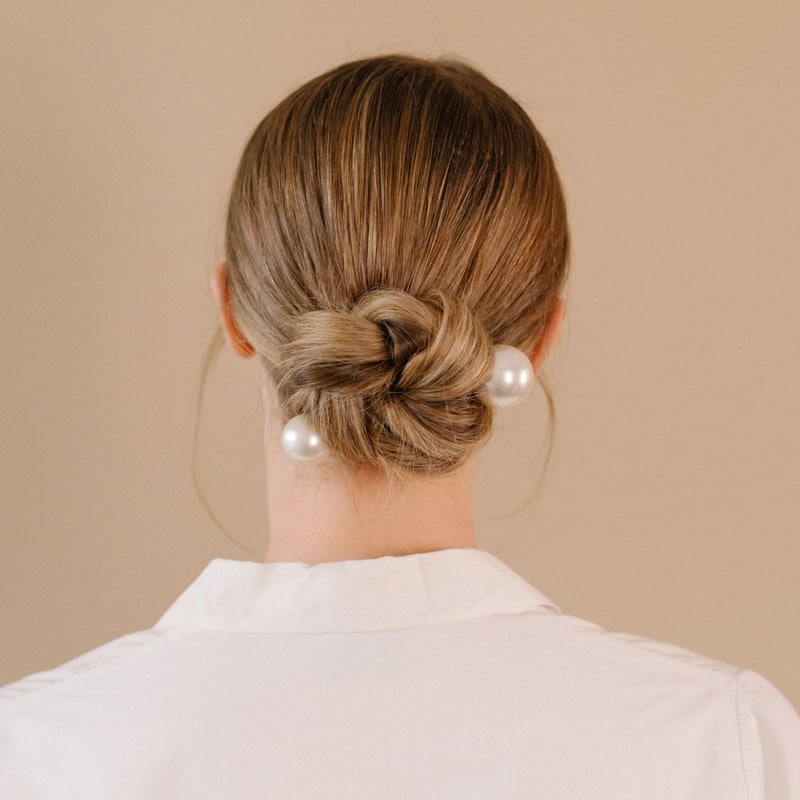 パール スパイラル スクリューピンM (クリーム/ゴールド) | フランス