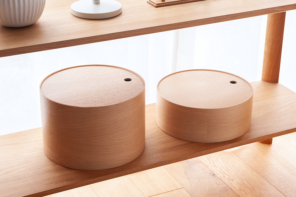 ふた付き円形ボックス（スカンジナビスク・ヘムスロイド／Skandinavisk