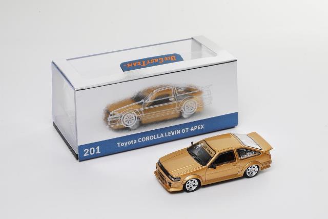 新品 LL-046-201 DCT 1/64 トヨタ Toyota Wide-Body AE86 Gold (RHD