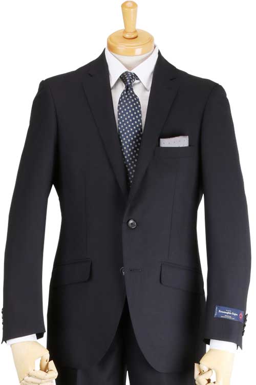 ゼニア スーツ Ermenegildo Zegna TROPICAL 春夏 ネイビー シャドー