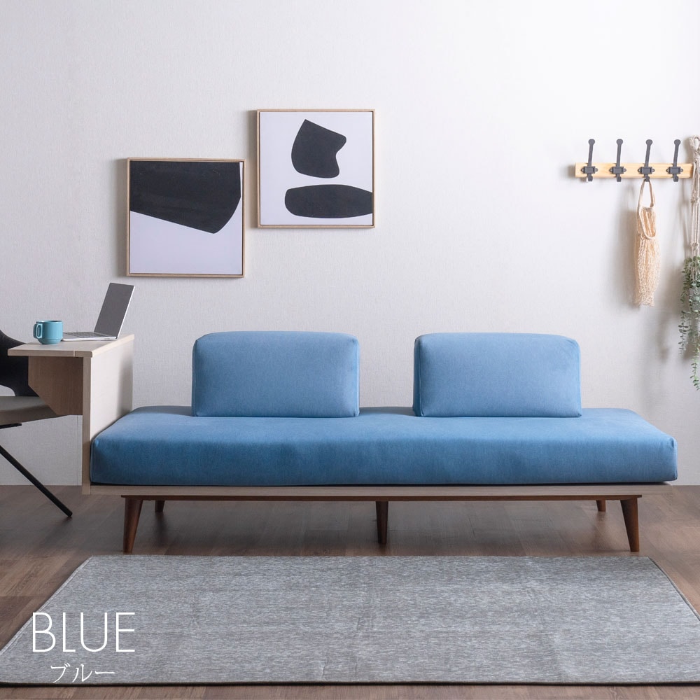 サイドテーブル付きソファ フェンディ 超撥水ペット対応ファブリック