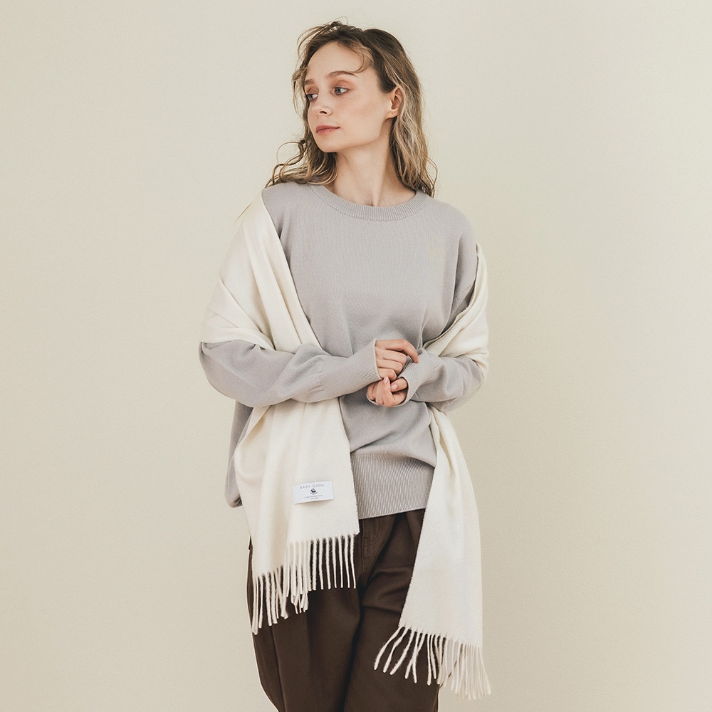 ベビーキャッシュ100％ ウェーブマフラー 191/ホワイト | Item,Muffler