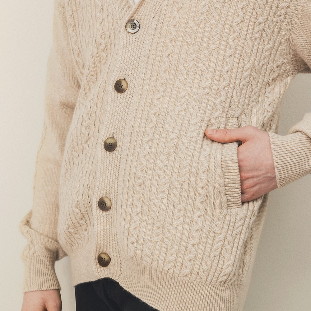 カシミヤ100％ ショールカラー | Item,Knit | FUKAKINET