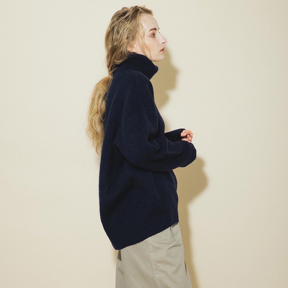 カシミヤ100％ Wフェイスオフタートルネック | Women's Knit | FUKAKINET