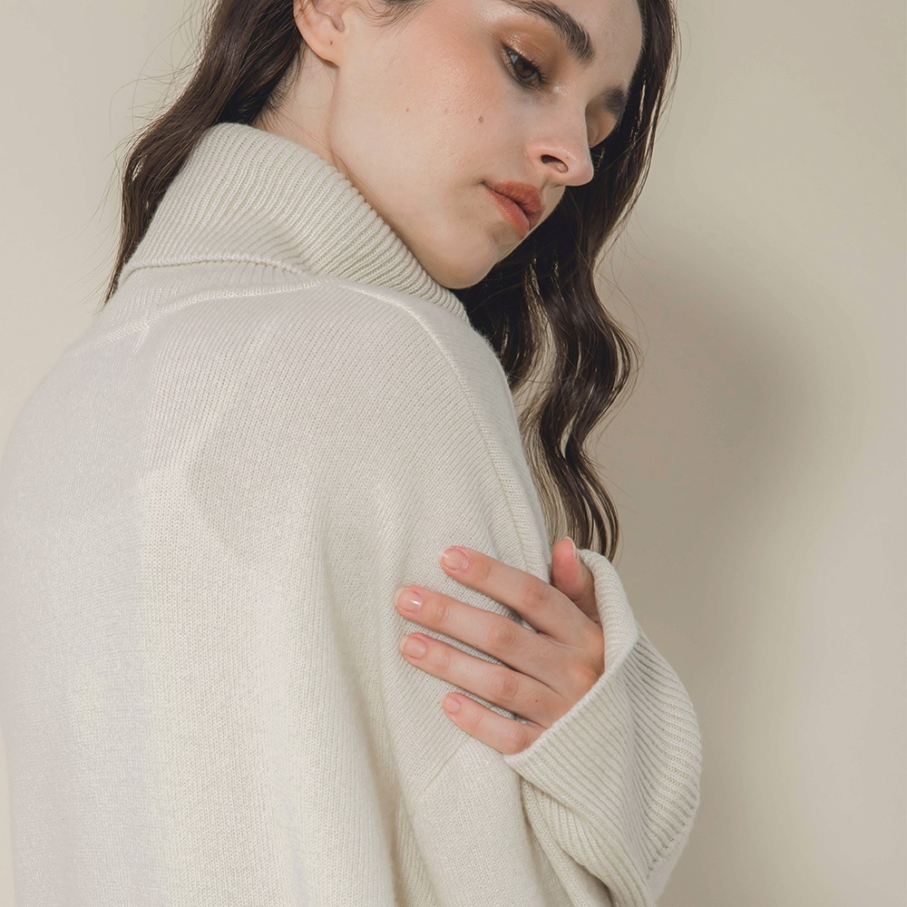 カシミヤ100％ Wフェイスオフタートルネック | Women's Knit | FUKAKINET