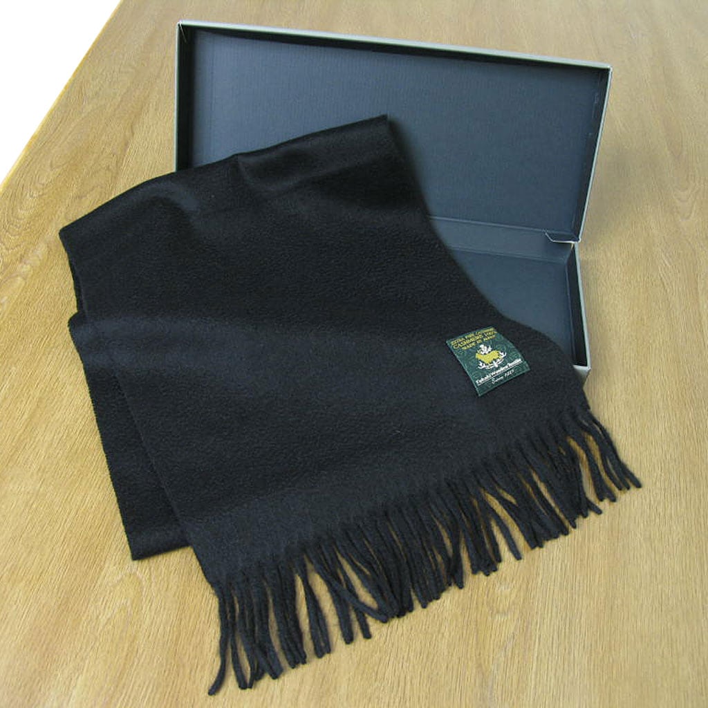 カシミヤスマフラー ブラック | EDWARD BROWN(エドワードブラウン)公式