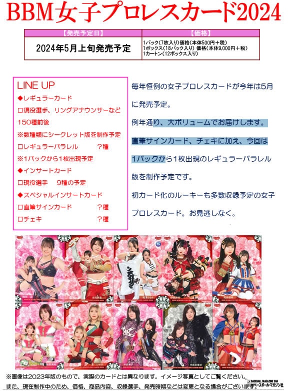 ☆お一人様1点限り☆BBM 女子プロレスカード 2024 BOX（送料無料