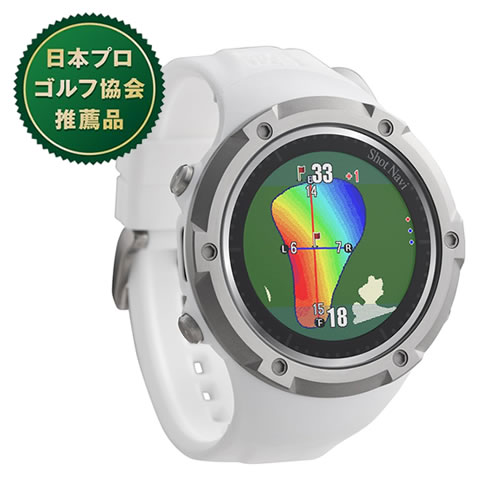 テクタイト【腕時計型GPSゴルフナビ】ショットナビ Evolve SE ホワイト