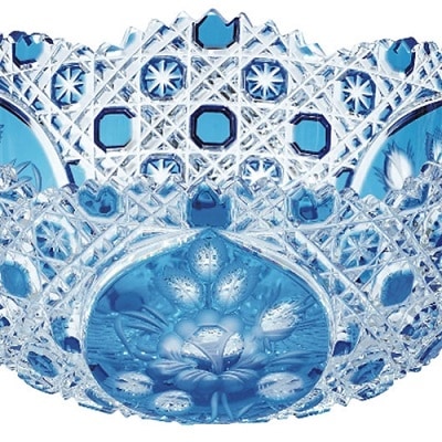 マイセンクリスタル 色被せボウル「ロンドンフラワー 21cm」 LF/183