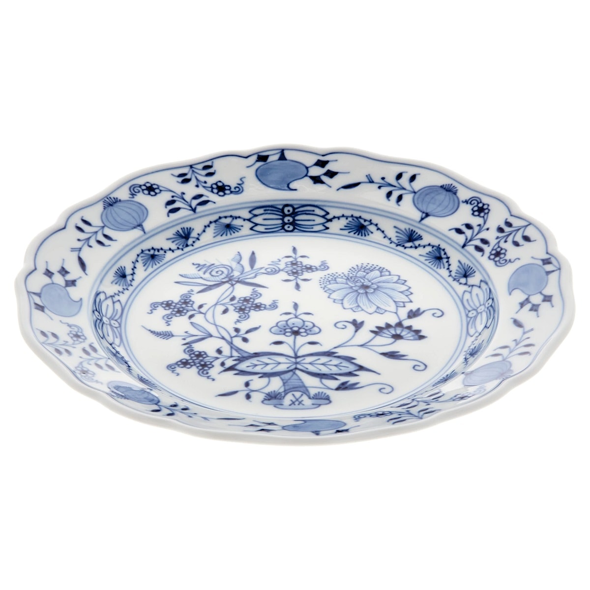 マイセン ブルーオニオン ペアケーキプレート 800101/00501/2P