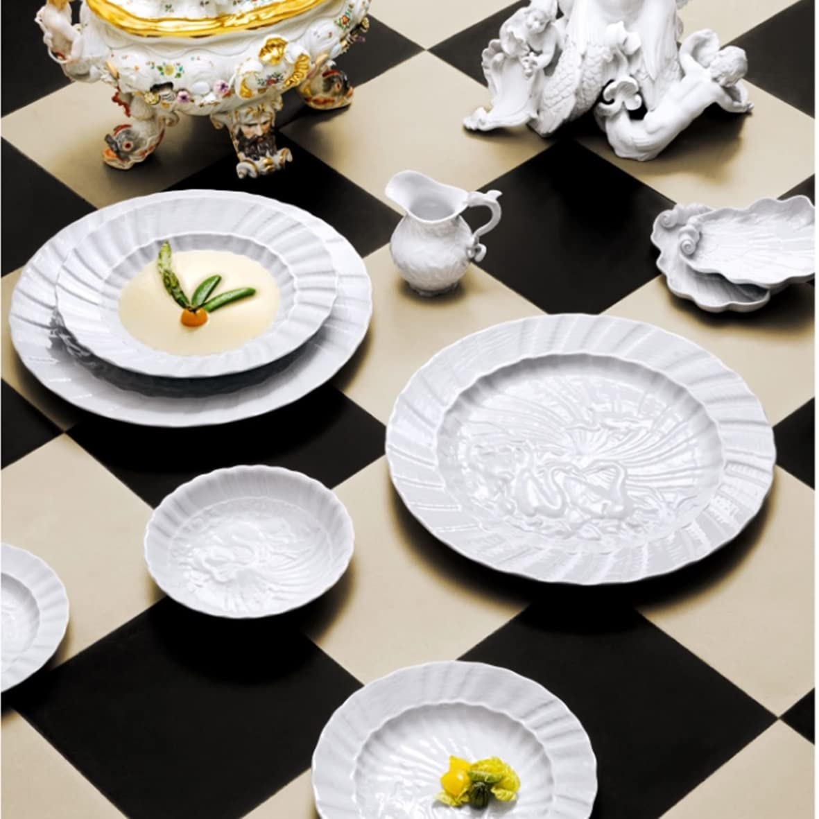 マイセン スワンホワイト グルメプレート(フラット) 000000/05480