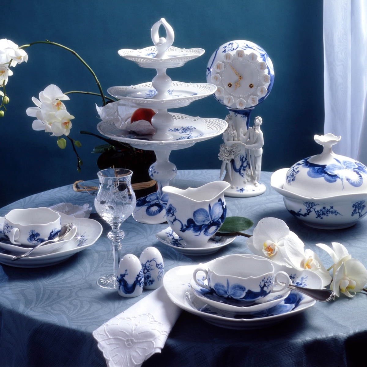 マイセン ブルーオーキッド 長角皿 24cm 824001/44060 | ブルー