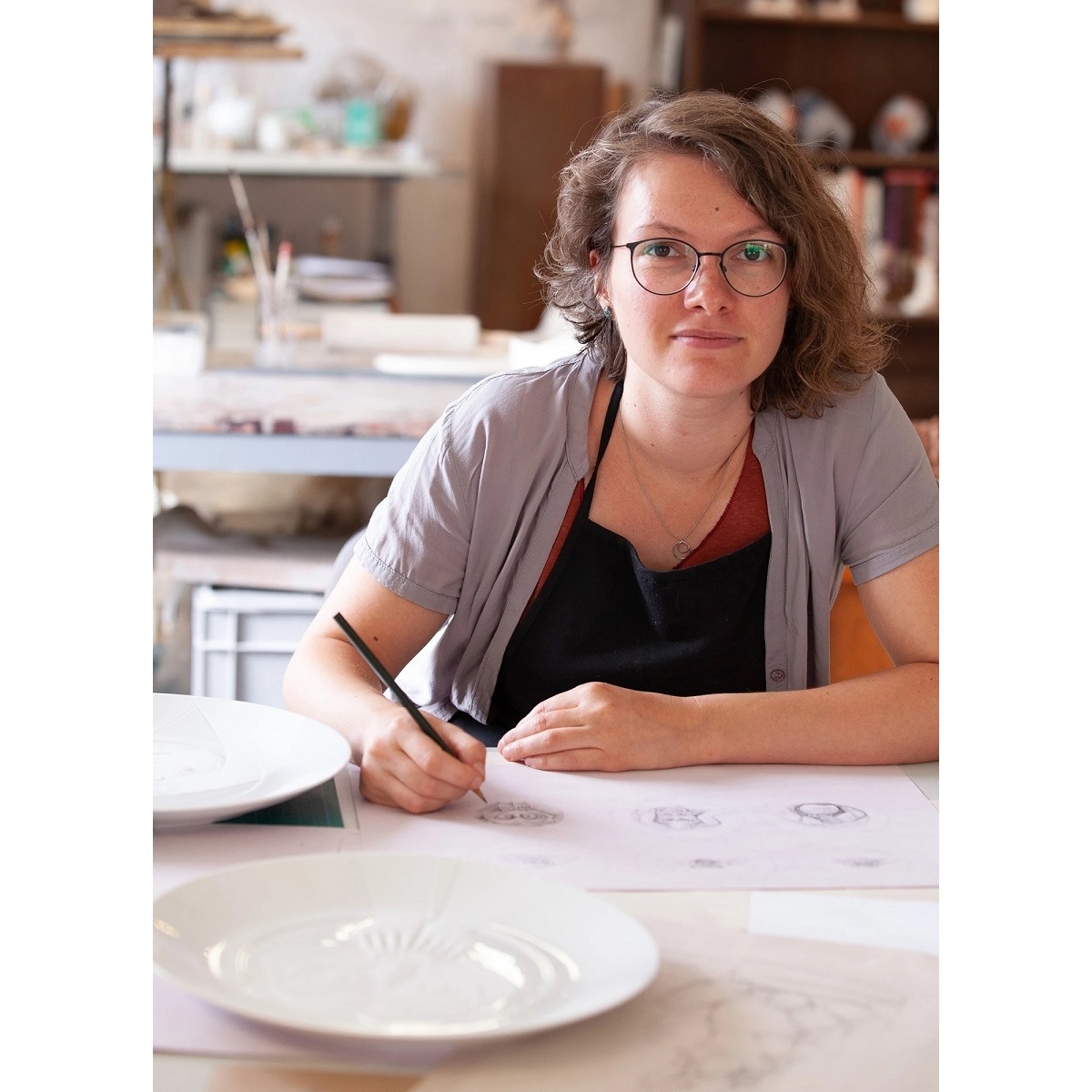 マイセン ミニ干支人形 辰(タツ )2体セット(台座付） 83645/83646/D/3P