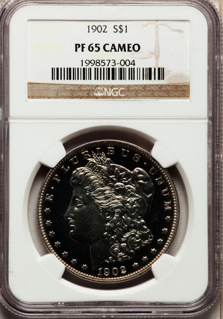 アンティークコイン アメリカ 1ドル モルガン銀貨1902 ＄1 NGC Proof65