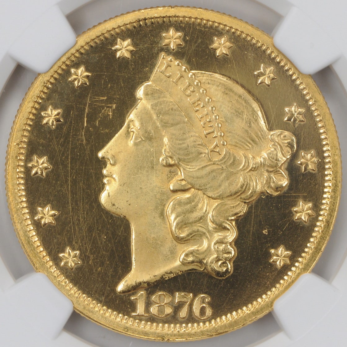 アンティークコイン アメリカ 20ドル金貨リバティヘッド1876 $20