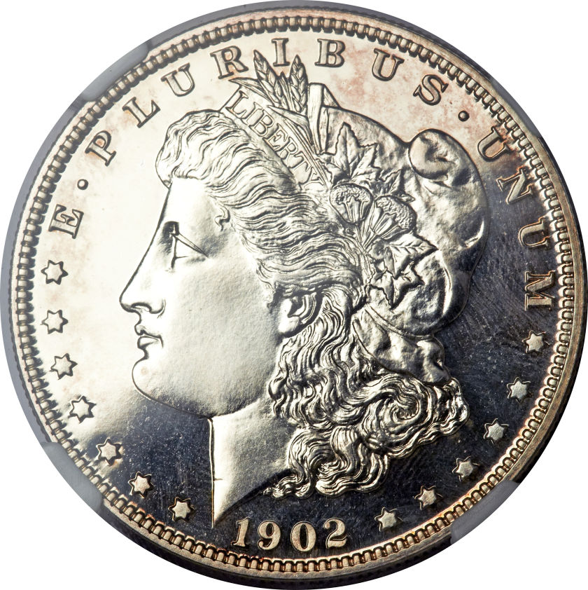 アンティークコイン アメリカ 1ドル モルガン銀貨1902 ＄1 NGC Proof65