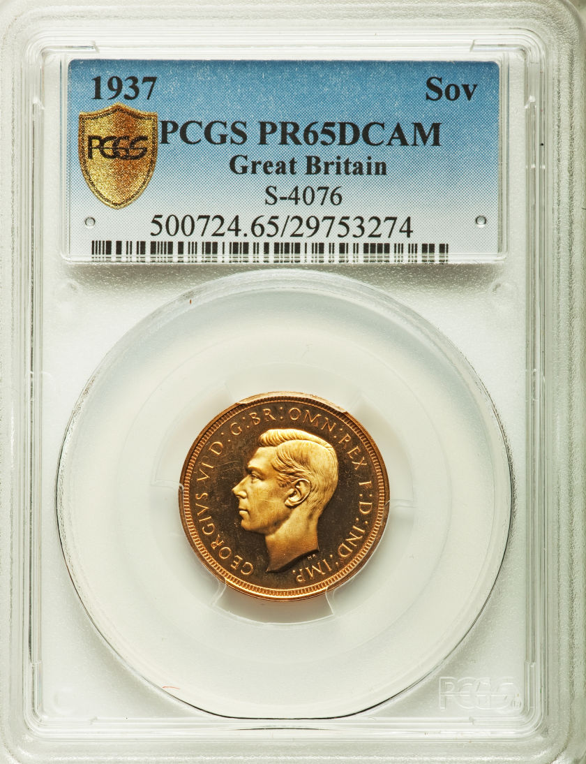 グレートブリテン ジョージ6世 プルーフ 4枚セット 1937 PR65PCGS