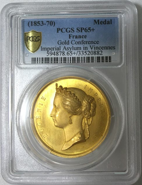 動画あり】PCGS社鑑定済 1枚 フランス ナポレオン3世の皇后ウジェニー
