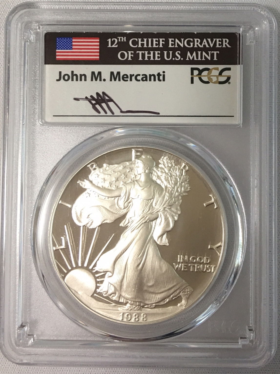 動画あり】アメリカ【1ドル】シルバーイーグル銀貨1988-S PCGS