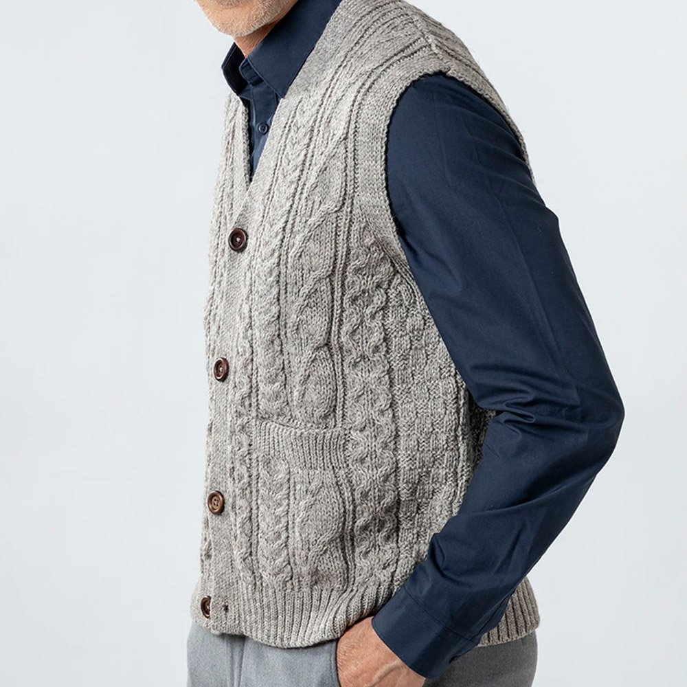 英国製 フィッシャーマンズ ベスト ウール メンズ[JM COOPER