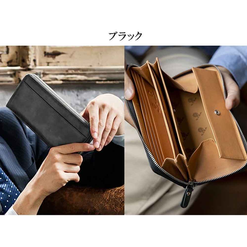 名入れ無料/ミュージアムカーフギャルソンウォレット グレンフィールド