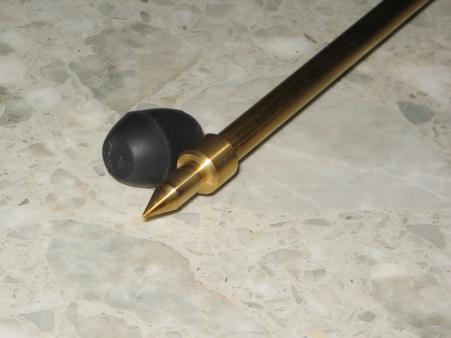 コントラバス エンドピン　タングステン入り真鍮／先端真鍮 タングステン入り真鍮<BR>バスクラリネット ほか<BR>管楽器エンドピン