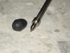 チェロ エンドピン 見附 チタン 直径10mm 見附精機工業製 チェロエンドピン チタン入り真鍮／先端チタン（直径