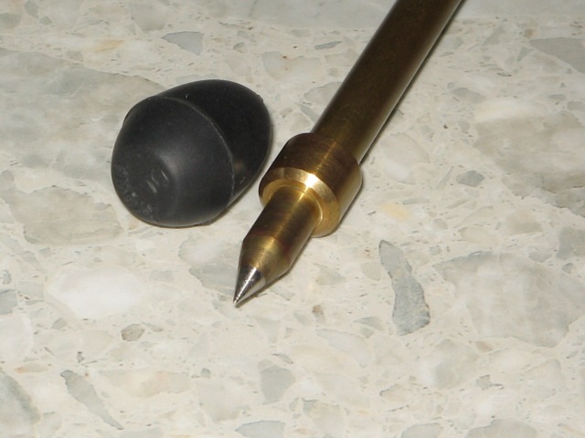 見附精機工業製 チェロエンドピン タングステン入り真鍮／先端真鍮(直径10mm) 見附精機工業 チェロエンドピン タングステン入り真鍮/10mm 見附精機