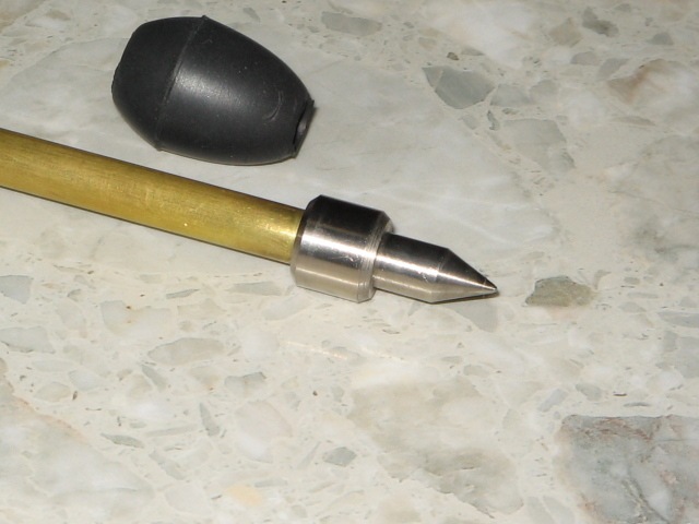 【新品】コントラバス エンドピン［タングステン入り真鍮／先端真鍮］② コントラバスエンドピン <BR>トリプル・ブリランテ <BR