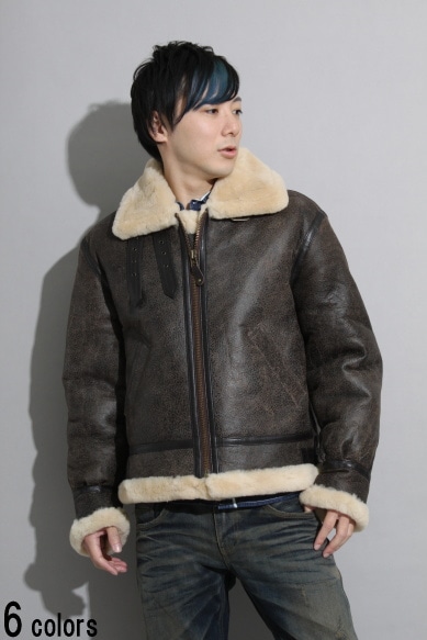 革ジャン ダブルフェイスムートンB－3 レザージャケット | フライト