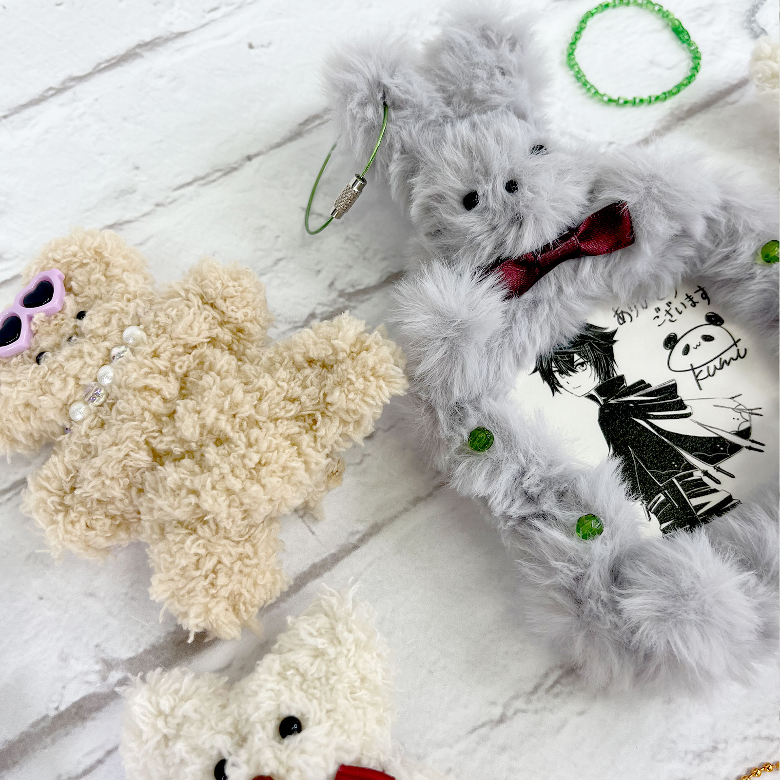 カラーワイヤーキーホルダー Y10/12cm ビニールコーティング ブルー