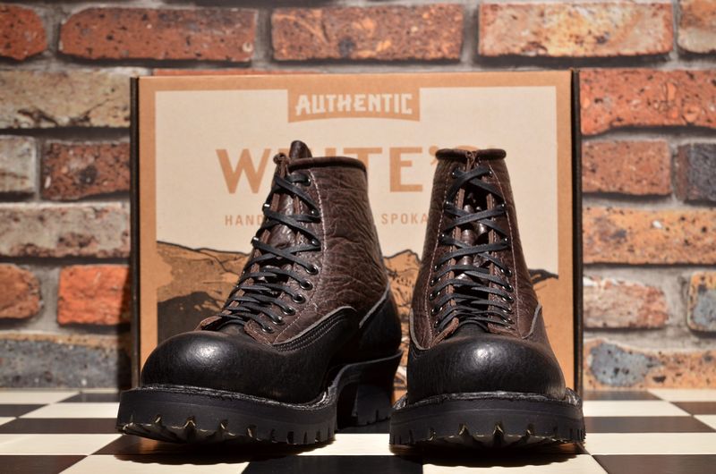 ホワイツ スモークジャンパー 9.0E ブルハイド ブラック×ブラウン