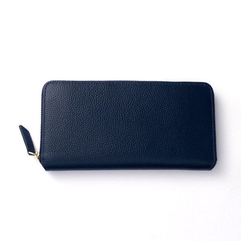 NOROM Leather】 ラウンドジップ 長財布 HDL-11 ネイビー 5564200528