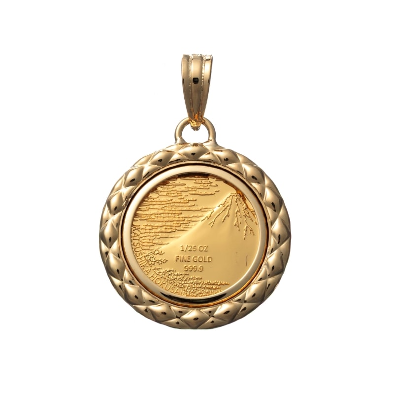 Gold Jewelry】 K18 K24 YG イエローゴールド 葛飾北斎 メダル