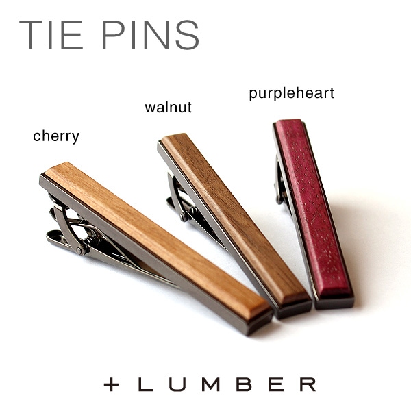 TIE PINS」本物の木を組み合わせたおしゃれな木製ネクタイピン