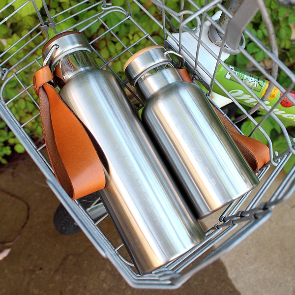 THERMO BOTTLE 350ml」ステンレス素材に銘木をプラスした木製水筒