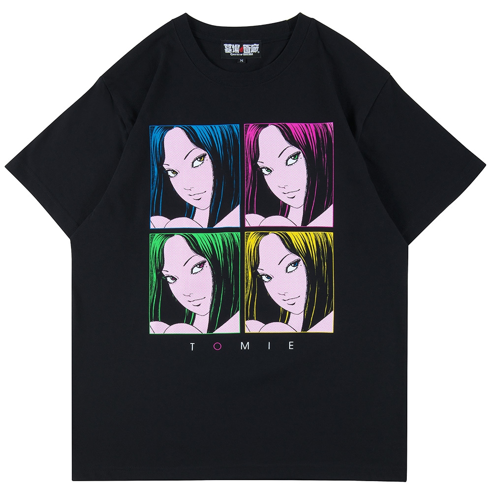 伊藤潤二/富江 ポップアート Tシャツ 2/ブラック｜墓場の画廊ONLINE STORE