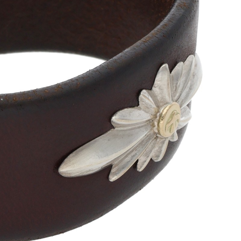 金メタルGC-24付きレザーブレス 【取扱：原宿シルバー店】 | すべての