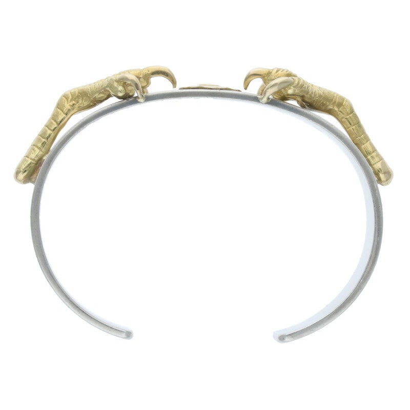 決算SALE】金爪付き平打ちブレス S ※ブレスのエンドに弱削れあり【取扱