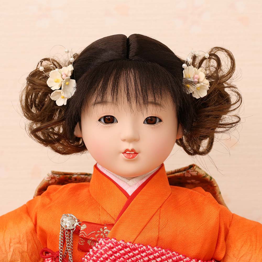 市松人形 齊藤公司作 9号 n23kt9-c2 横幅30cm