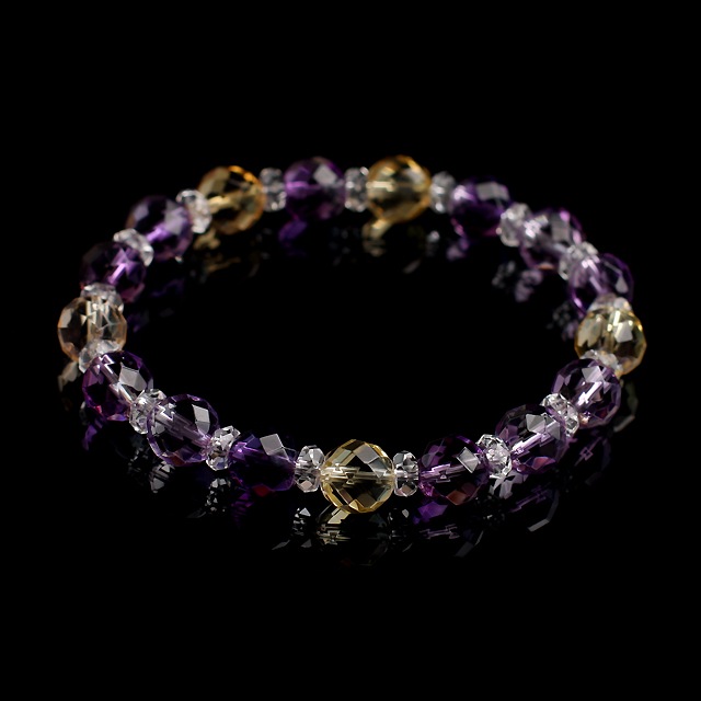 アメジストとシトリンの2つの効果♪金運・癒し＋。】アメジスト