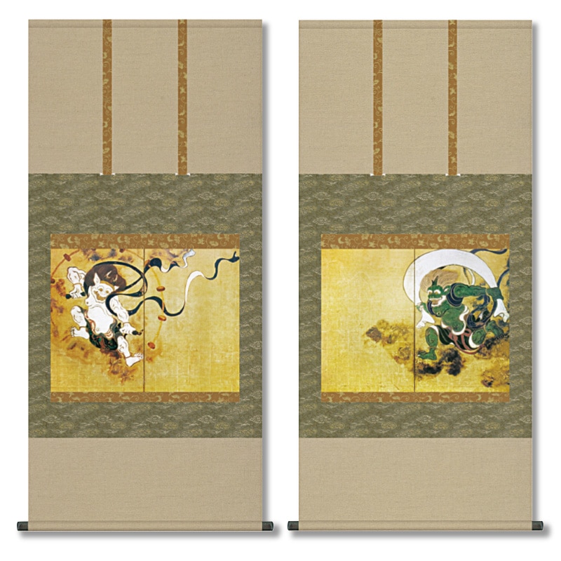 俵屋宗達『風神雷神図』高級掛軸2点組【ポイント5％還元中】 : アート