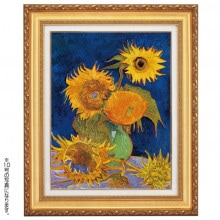 ゴッホ「5本のひまわり」 4号 立体複製名画【ポイント5％還元中