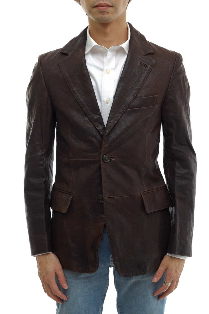 BARNEYS NEWYORK / バーニーズニューヨーク 牛革 シングルブレスト