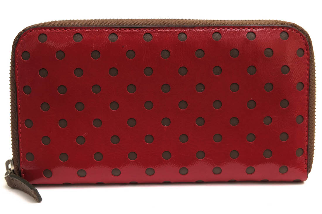 MARNI / マルニ ドット柄パンチングレザー 牛革 小銭入れあり ラウンド