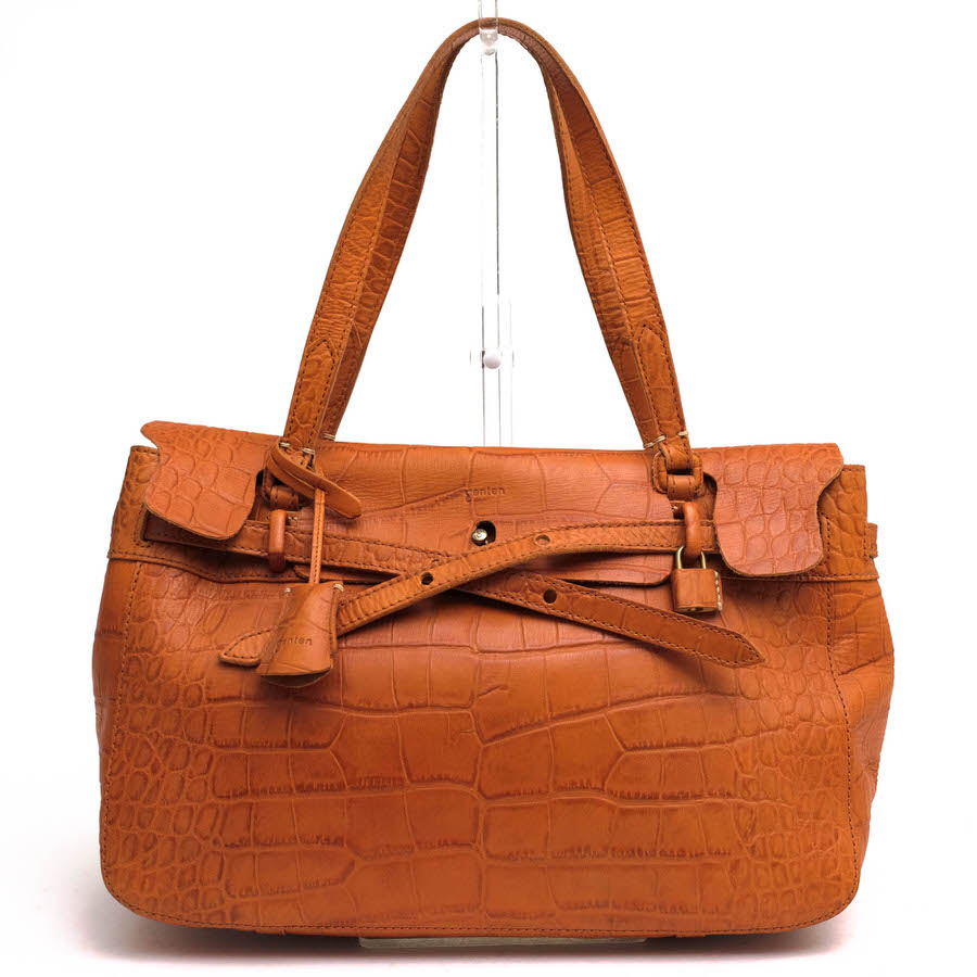 genten / ゲンテン 牛革 クロコ型押し 肩掛け ワンショルダーバッグ