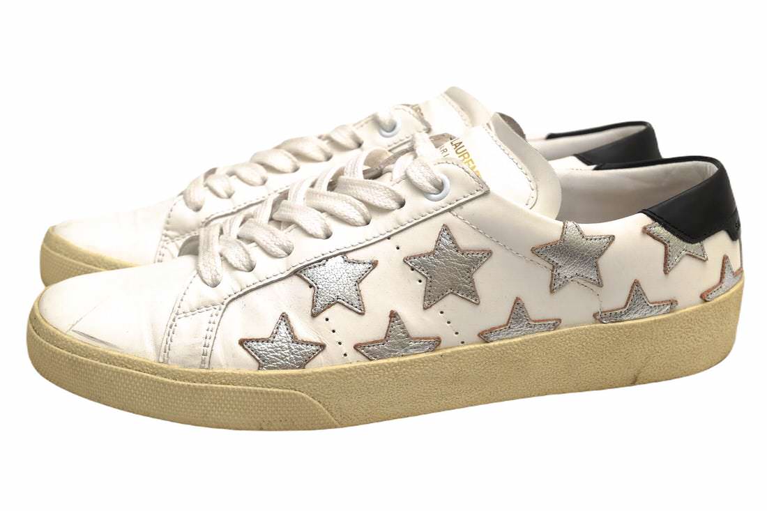 YVES SAINT LAURENT 377340 California sneakers with silver stars
