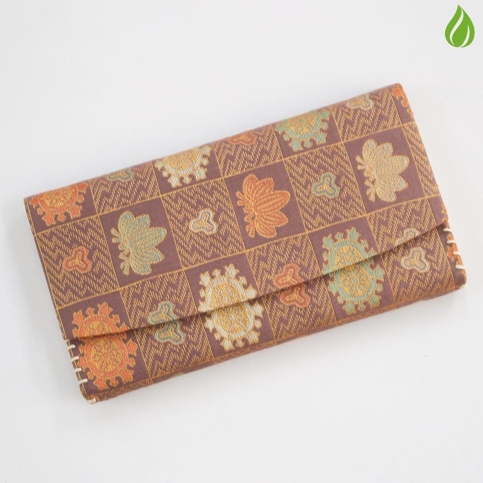 茶道具 名物裂 三ツ折（懐紙入） 紗綾形鶴丸文様 （さやがたつるまる