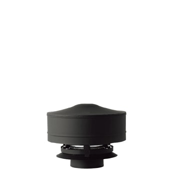 黒耐熱 ステンレス スーパートップ φ106mm 【ハゼ折り煙突】 | 【黒